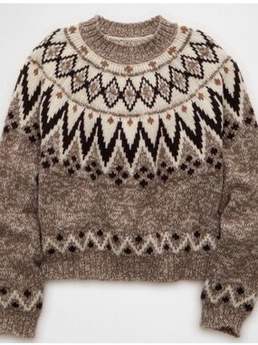 Brand New, Never Worn: AE Snow Stopper Sweater. Brown. Size Medium
